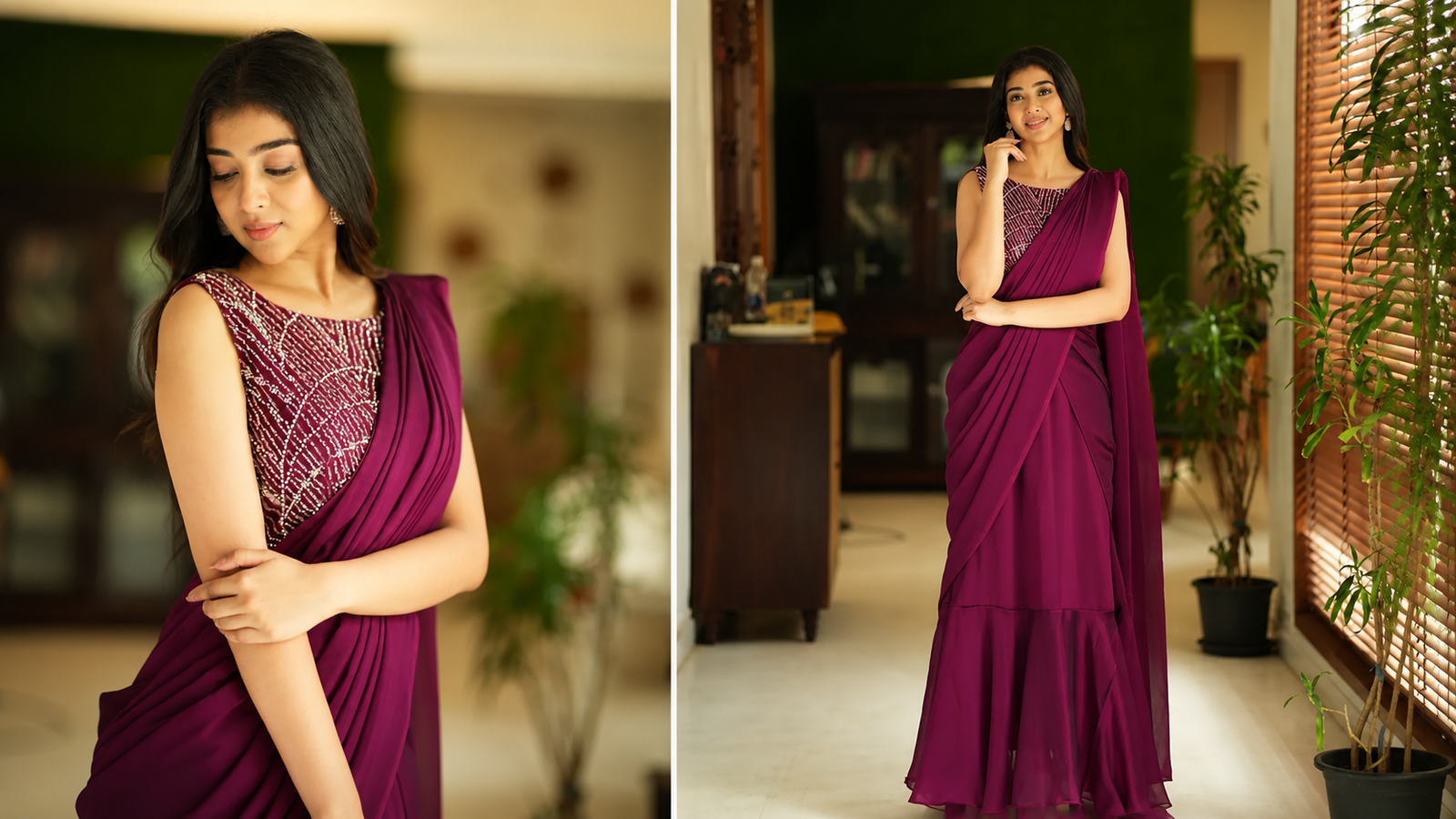 stitched ready to wear saree