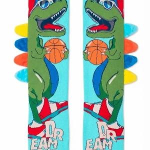 Dinosaur Socks, Coolest knee-High Dinosaurs Socks With Plush Spikes, Animal-theme, Soft Cotton, Sweat-Absorb, Comfortable, For Kids