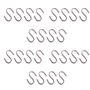 24Pack 2.5 inch Stainless Steel Small S Hooks Heavy Duty Hook for Kitchen Cutlery Hanging, Closet, Pan, Pot Hanging, S Hook Highly Recommended for General USE (Pack of 24
