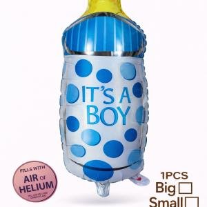 Baby Shower Bottle Balloon 27 Inch Foil Balloons It’s a Boy-Girl( pack of 1) Blue And Pink