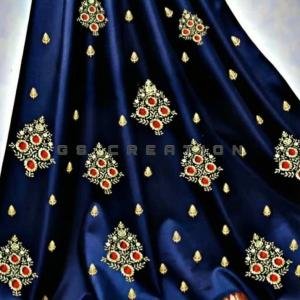 GS Creation Banarasi Satin Silk Saree With Blouse