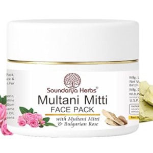 Multani Mitti Face Pack with Bulgarian Rose | For Oily & Acne-Prone Skin | Natural Herbal Face Pack for Men, Women & Teens