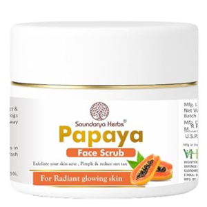 Papaya Face Scrub | Exfoliates Dead Skin & Reduces Pigmentation | With Papaya Extract | For Glowing & Even-Toned Skin