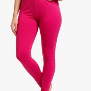 STYLEGENIXSTYLEGENIX Women's Leggings, Hot Pink, Full Length, Elastic Waistband, Slim Fit