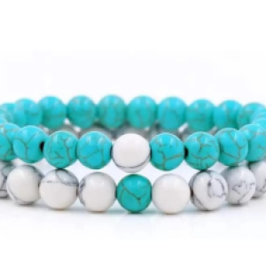 Stone Agate, Turquoise Bracelets (pack of 2)