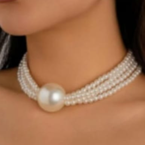 White Pearl Necklace Set for women