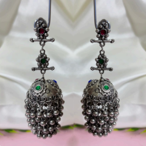 Oxidized Jhumka Earrings for Women Kashmiri Traditional