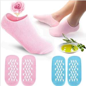 Moisturizing Silicone Spa Gel Socks for Women & Men Crack Heel Repair Socks with Natural Oil & Vitamin E for Dry Cracked Feet