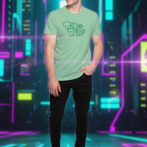 Elegant Sleek Round Neck Tom & Jerry Print Solid Coloured Men's T-shirt (Pure Cotton)