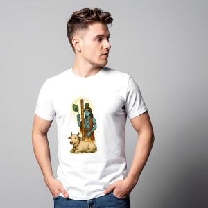 BINAYAK Cotton Regular Fit Printed White