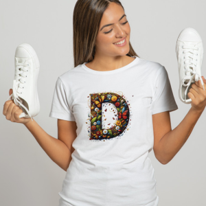 BINAYAK Cotton Printed Regular Round Neck White