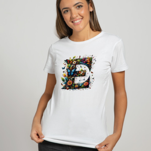 BINAYAK Cotton Printed Regular Round Neck White