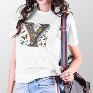 BINAYAK Cotton Printed Regular Round Neck White