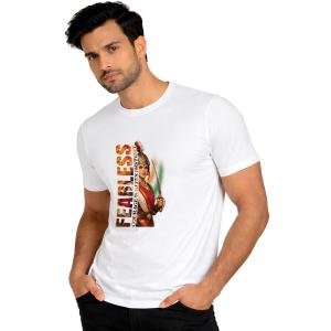 Binayak Cotton Regular Fit Printed White