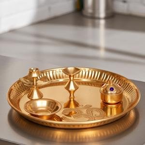Brass Pooja Thali Set