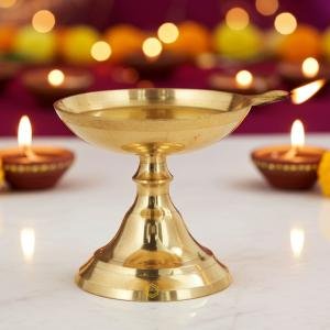 Brass Table Decor Panti Stand Deepak No. 3