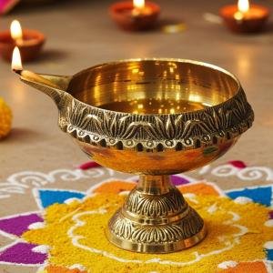 Brass Stand Kuber Deepak No. 6