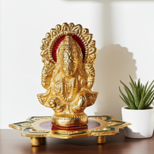 Aluminium Showpiece Lotus Laxmi Meena Statue