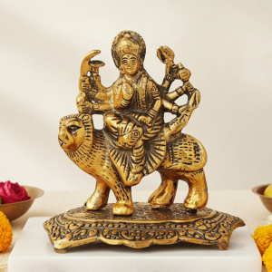 Aluminium Durga Ji God Idol – Traditional Showpiece for Puja & Gifting