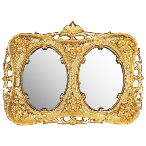 Aluminium Showpiece Photo Frame Double Statue