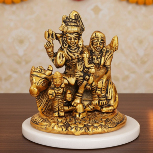 Aluminium Shiv Parivar Murti – Religious Decorative Home Showpiece, Height : 4 Inch