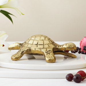 Brass Showpiece Tortoise, Turtle [Kachua] Small Statue