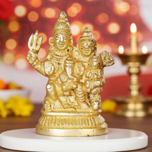 Brass Shiv Parivar Color Idol – Decorative Murti