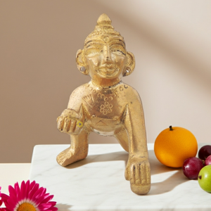 Premium Brass Laddu Gopal God Idol Statue – Puja Mandir Decor