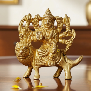 Brass Durga Ji God Idol – Spiritual Brass Showpiece for Gifting