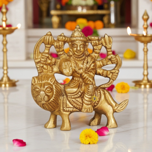 Brass Durga Ji God Idol – Divine Energy Statue for Home Temple