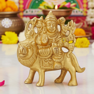 Brass Durga Ji Idol – Handcrafted Brass Sculpture for Home Decor