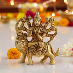 Brass Durga Ji Puja Statue – Divine Goddess Idol for Worship
