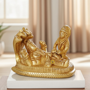 Brass Vishnu Laxmi with Sheshnag Idol – Premium Temple Statue