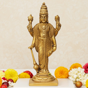 Brass Vishnu Ji Idol – Premium Handcrafted Hindu God Statue