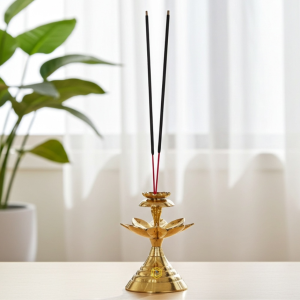 Brass Kamal Patta Agarbatti Stand No. 3