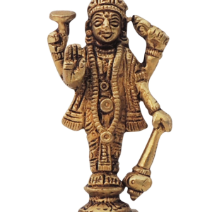 Brass Vishnu Ji Murti – Devotional Hindu God Idol for Temple