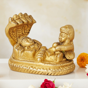 Brass Vishnu Laxmi with Sheshnag Idol – Premium Divine Statue