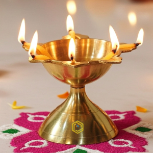 Brass Panchmukhi Deepak No. 2