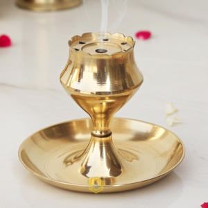 Brass God Temple Agardan, Agarbatti Stand Plate