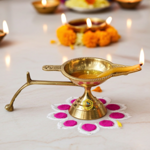 Brass EK batti Arti Deepak No. 3