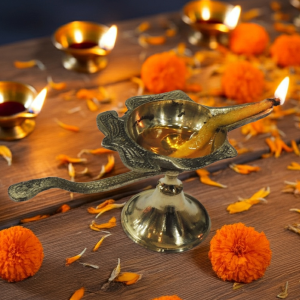 Brass Mahabarat Deepak No. 4