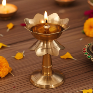 Brass Kamal Stand Deepak No. 00