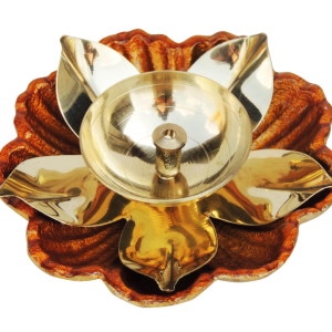 Brass Table Decor Oil Lamp Brass Deepak  - Antique Finish Diya for Worship