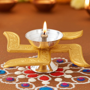 Brass Table Decor Swastic Deepak