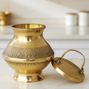 Brass Gangajali No. 7 – Traditional Water Kalash for Pooja