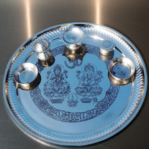 Steel Puja Thali