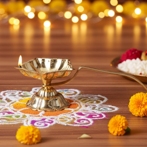Brass Table Decor Akhand Deepak