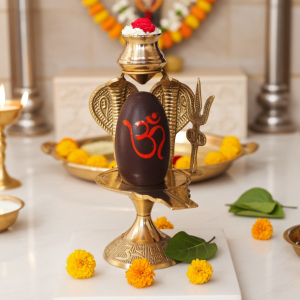 Brass Navdev Shivling – Size 4 Navgrah Lingam, 5