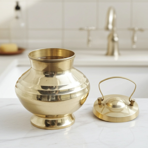 Brass Gangajali No. 7 [300 ml] – Small Water Pot for Pooja Use