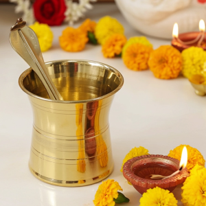 Brass Panchpatra – Traditional Pooja Water Pot for Temple & Rituals